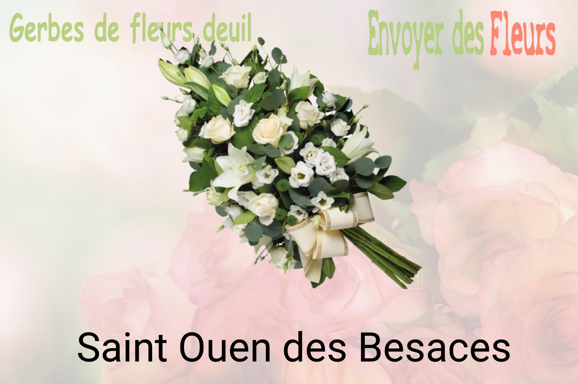 Gerbe de fleurs de deuil livrée à Saint-Ouen-des-Besaces